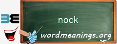 WordMeaning blackboard for nock